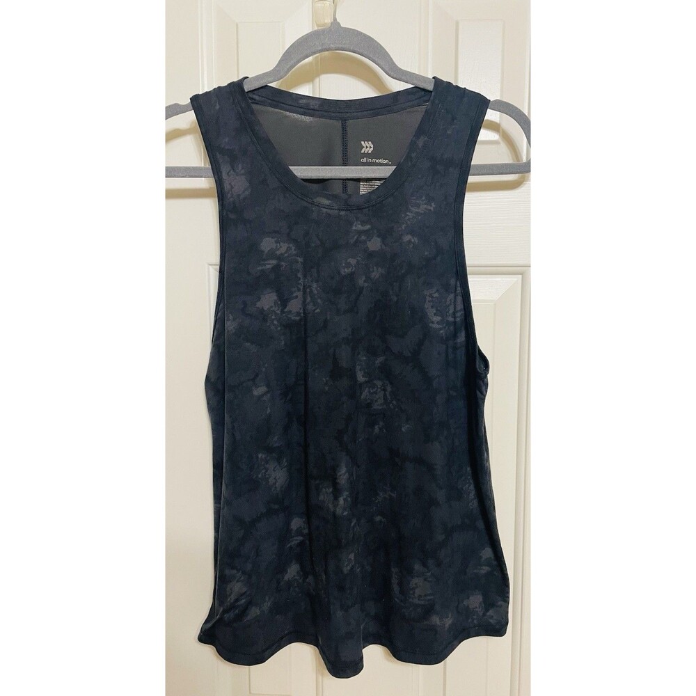 All In Motion Women’s Black Tie Dye Sleeveless Tank Top Sz. Small Activewear Gym